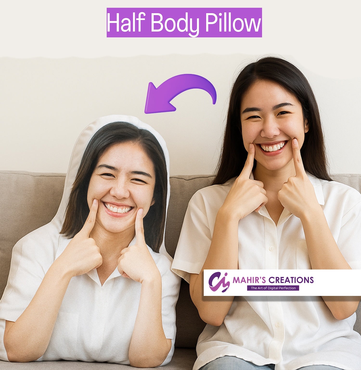 Custom-shaped pillow