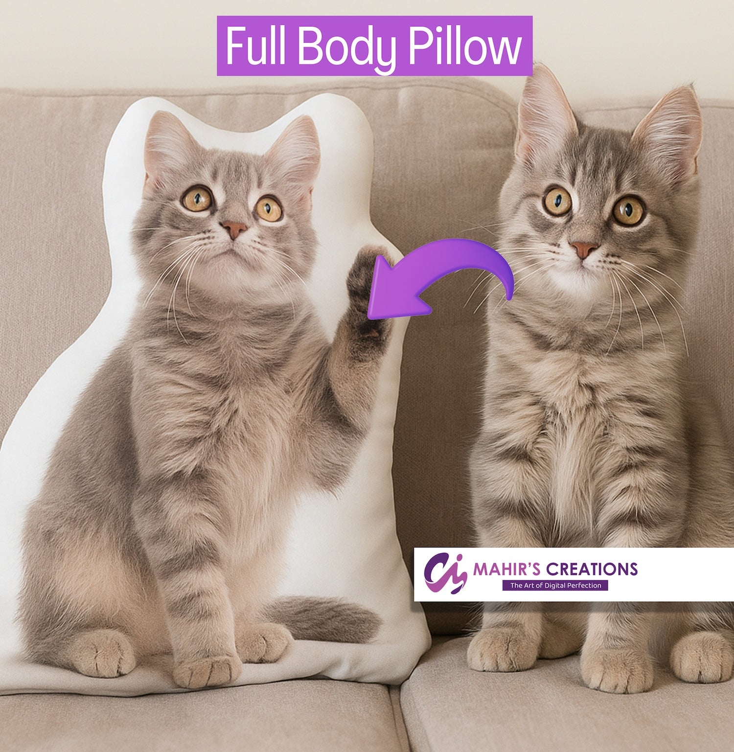 Custom-shaped pillow