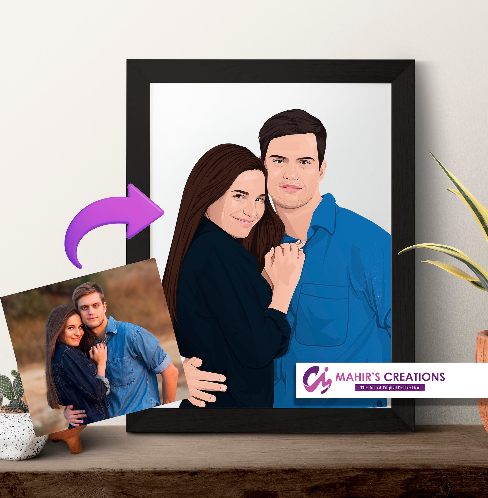 Couple Vector Portrait
