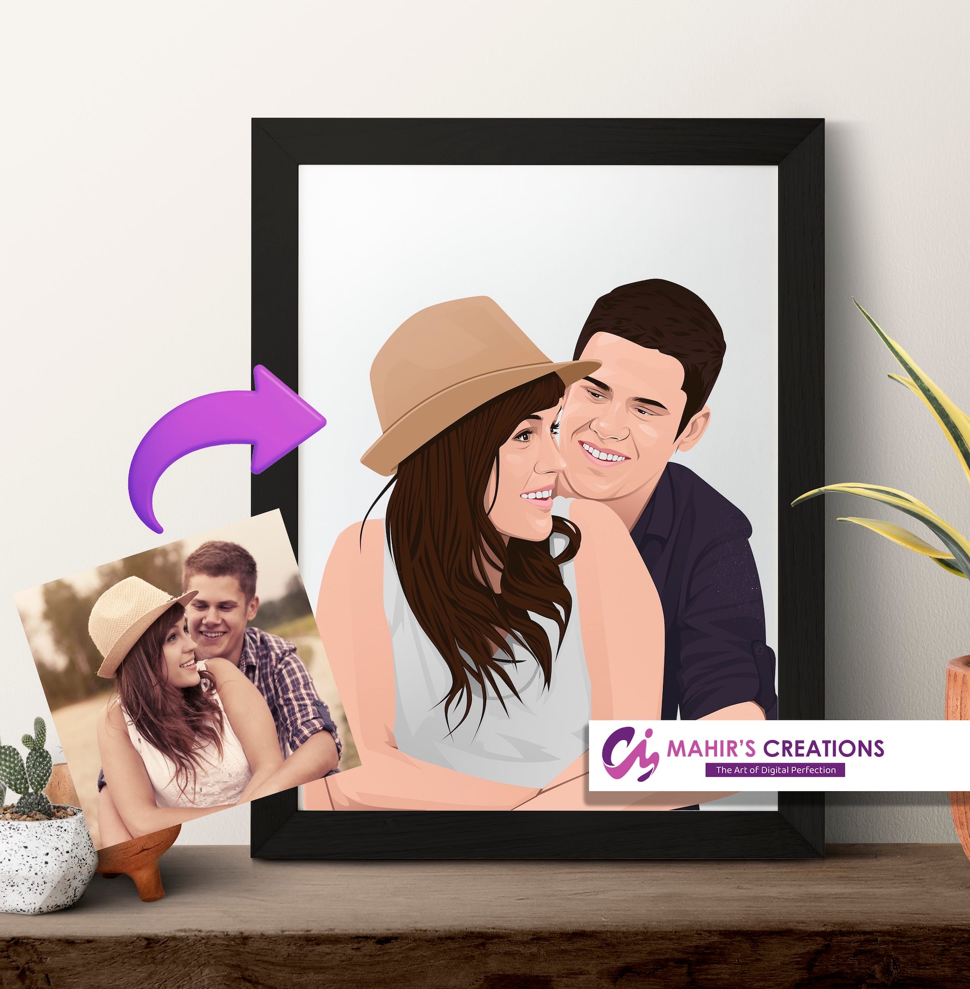 Couple Vector Portrait