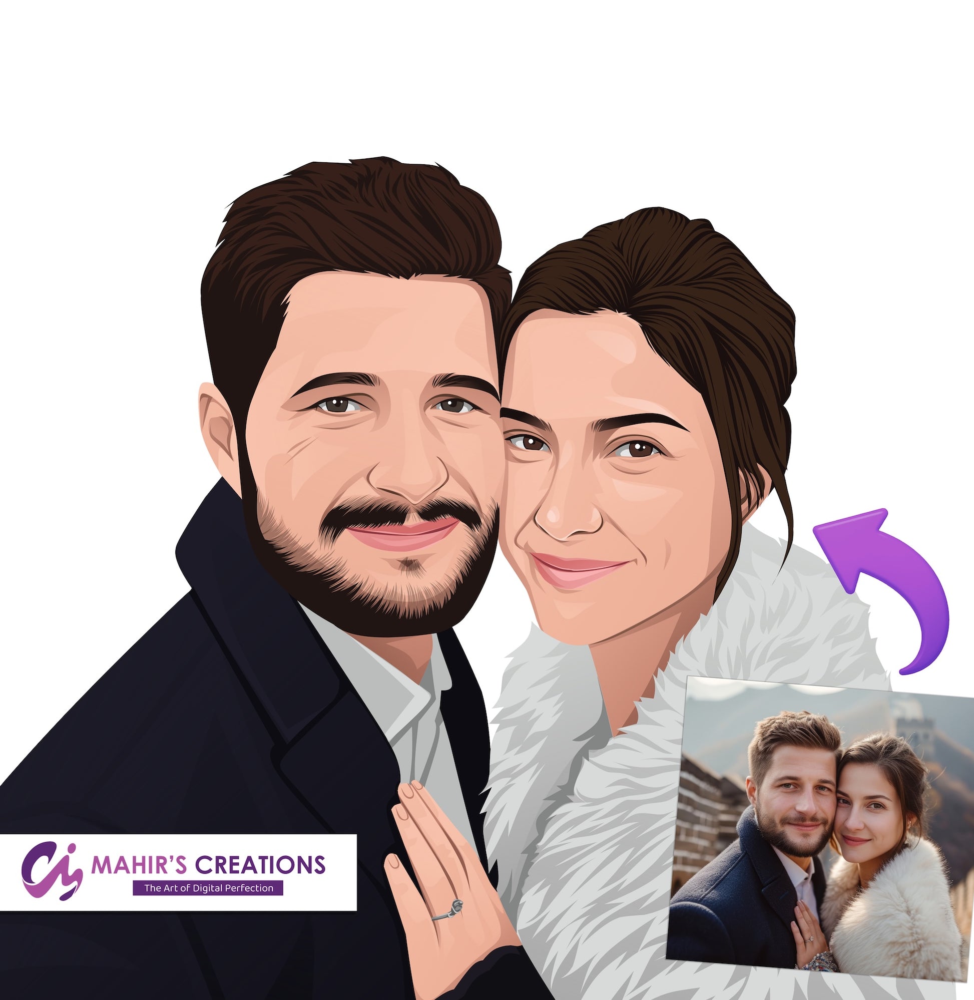 Couple Vector Portrait