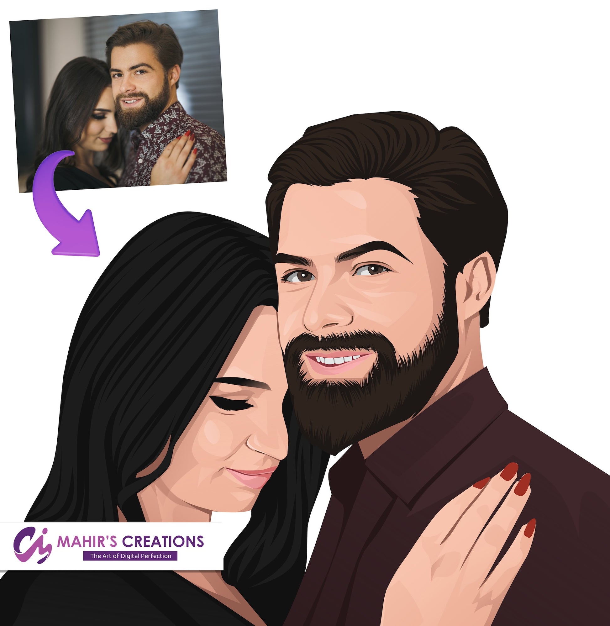 Couple Vector Portrait