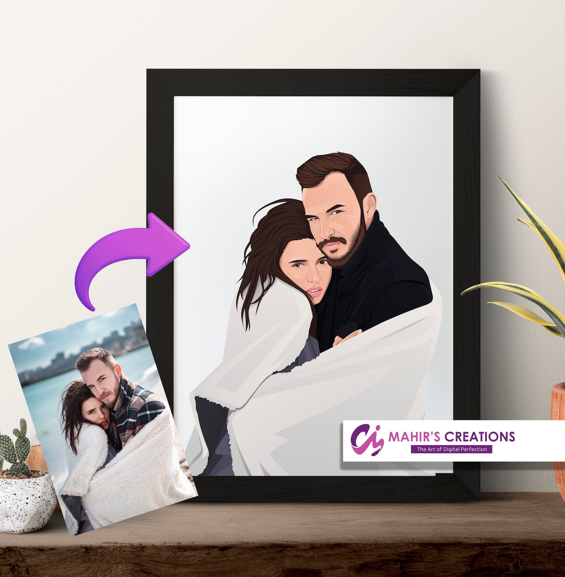 Couple Vector Portrait