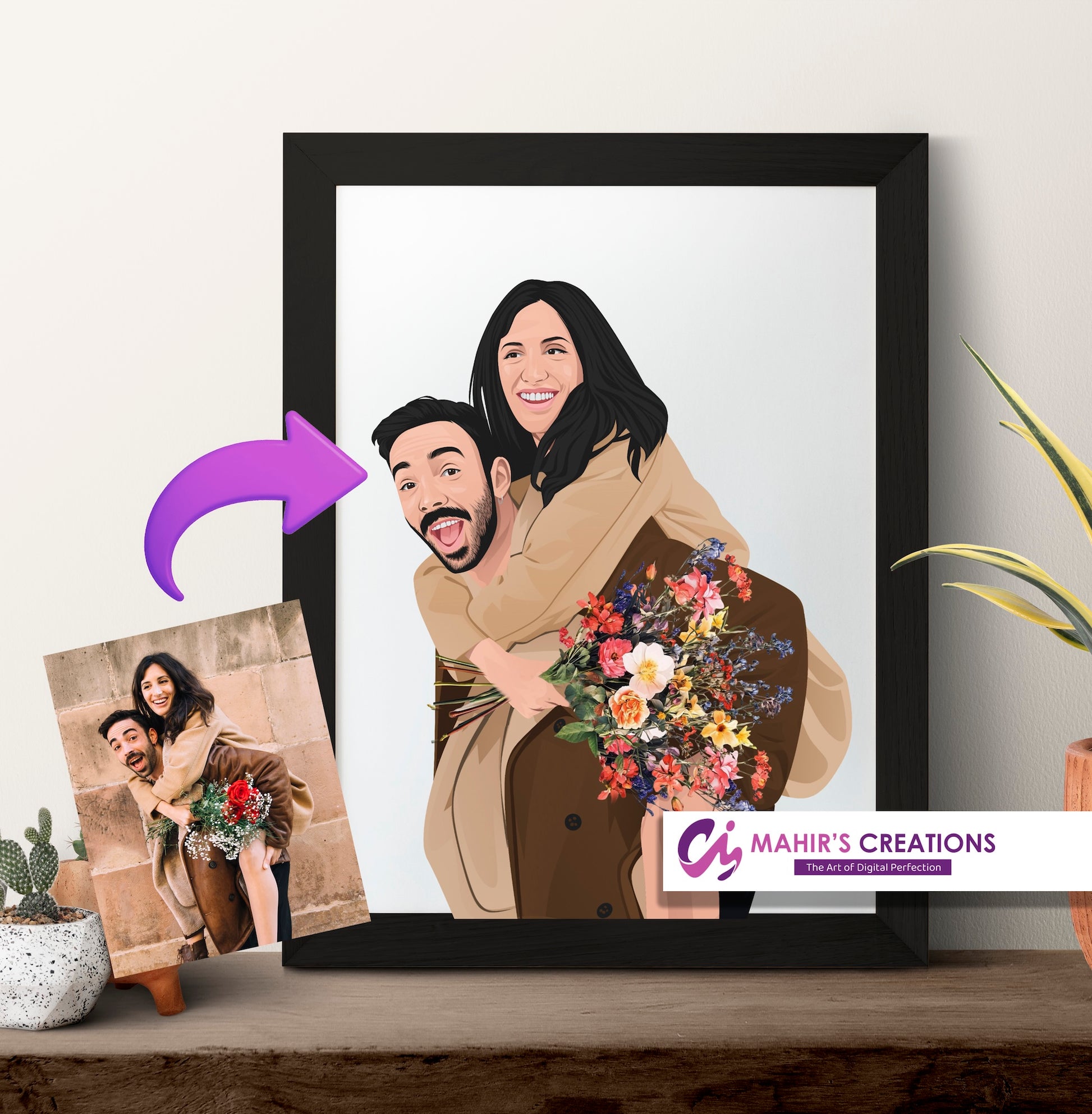 Couple Vector Portrait